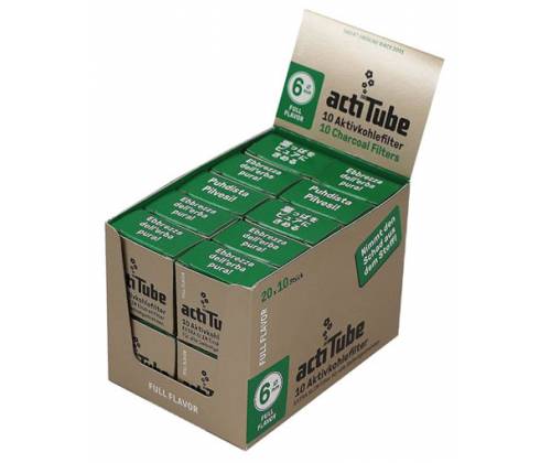 20x Ανταλλακτικό Φίλτρο actiTube Extra Slim 10 Ενεργού Ανθρακα 6mm - Τιμή: 35,00€
