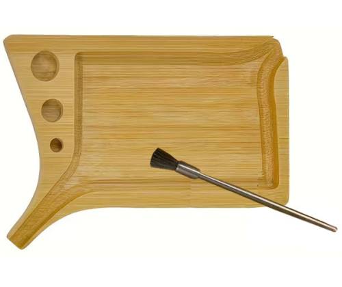 Μίνι Rolling Tray από Bamboo με Στόμιο Εκροής (135x75mm) - Τιμή: 6,90€