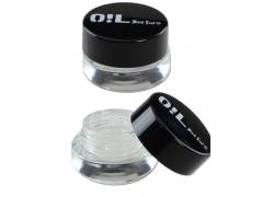Γυάλινο Βάζο Black Leaf Oil Jar 3ml Με Πλαστικό Καπάκι - Μαύρο