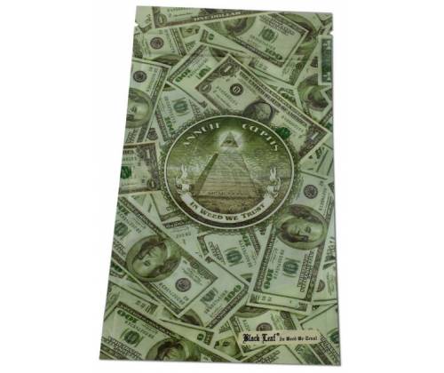 Security Mylar Zip Bag - Dollars (192x102mm) -  Price: 0,75€