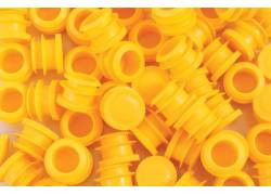 Καπάκι Cap για Κύλινδρο Αποθήκευσης Πλαστικό Κίτρινο - 15mm