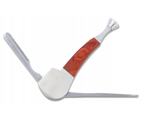 Tobacco Pipe Tool Metal with Wood Lining - 9cm -  Price: 6,95€