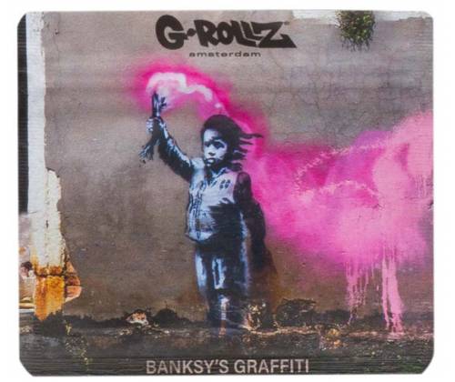 G-Rollz Σακουλάκι Ασφαλείας Zip - Banksy's Graffiti «Torch Boy» (70x60mm) - Τιμή: 1,20€