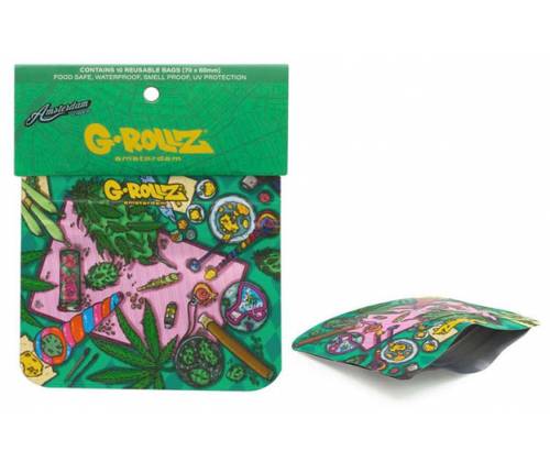 G-Rollz Zip Security Bag - Amsterdam Picnic (70x60mm) -  Price: 1,20€