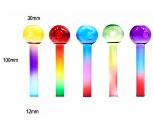 Atomic Πιπάκι Γυάλινο 10cm - Rainbow Διάφορα Χρώματα - Τιμή: 3,90€