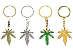 Keychain Μπρελόκ Μεταλλικό 8cm - Cannabis Leaf