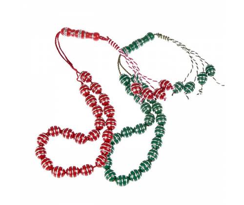 Striped Colored Komboloi -  Price: 1,50€