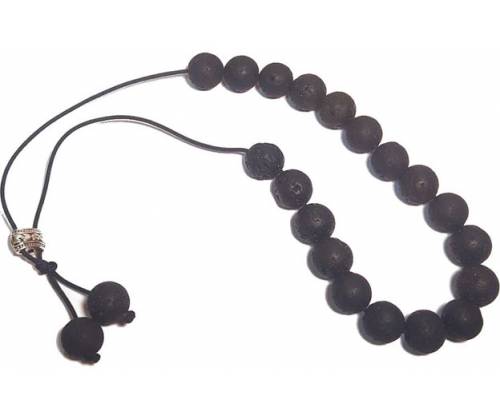 Κομπολόι Χειροποίητο από Λάβα Σαντορίνης με 21 Χάντρες - Τιμή: 19,50€