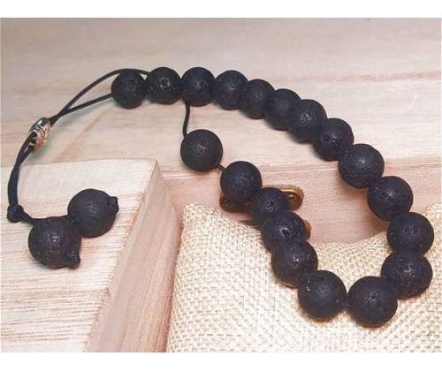 Κομπολόι Χειροποίητο από Λάβα Σαντορίνης με 21 Χάντρες - Τιμή: 19,50€