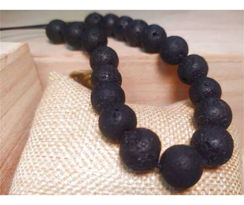 Κομπολόι Χειροποίητο από Λάβα Σαντορίνης με 21 Χάντρες - Τιμή: 19,50€