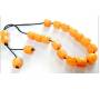 Handmade Komboloi from Amber Mixture with 19 Beads - Transparent Orange -  Price: 8,90€