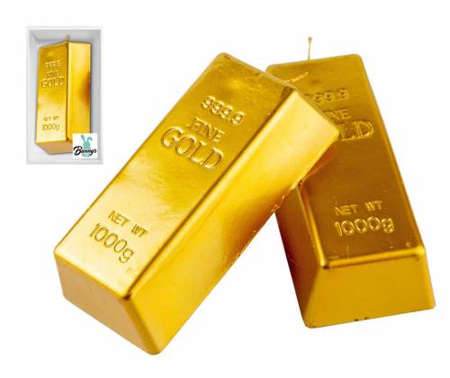 Easter Candle - 3D Gold Bar 16x7x4cm -  Price: 6,50€