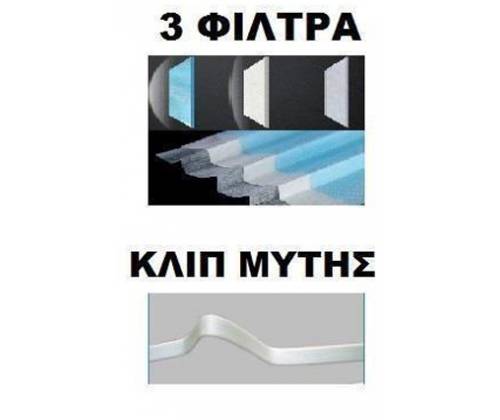 Μάσκα Προστασίας Με 3 Φίλτρα και Κλιπ Μύτης - Τιμή: 0,99€