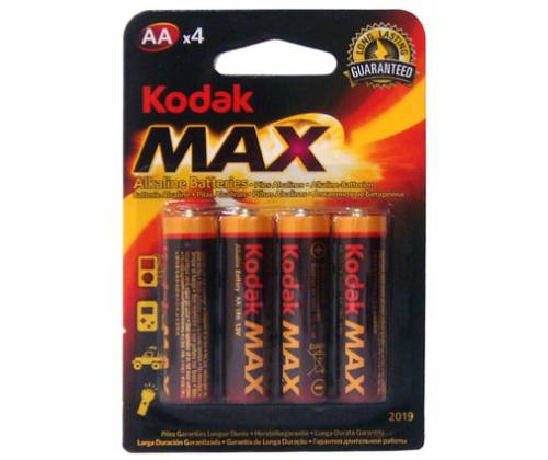Αλκαλικές μπαταρίες Kodak Max μέγεθος AA - Τιμή: 1,15€
