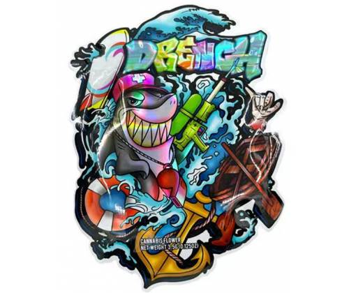 Σακουλάκι Ασφαλείας Mylar Zip Bag - Shark Drench - Τιμή: 0,90€