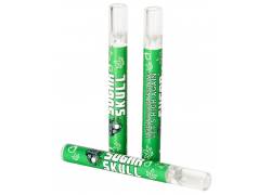 Γυάλινο πιπάκι Glass Chillum «Sugar Skull» Green 10cm - 3τεμ.