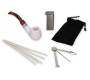 Set Classic Tobacco Pipe MD Ceramic White Matt with Luxury Lighter - 40000264 -  Price: 23,50€