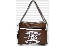 Τσάντα Retro Amsterdam Μεγάλη - Καφέ