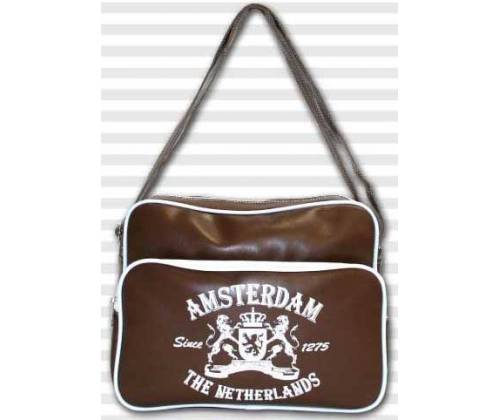 Τσάντα Retro Amsterdam Μεγάλη - Καφέ - Τιμή: 12,90€