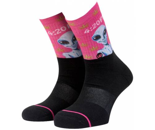 Κάλτσες Μακριές LGZ Crew (38-41) - Μαύρο/Ροζ Alien Time - Τιμή: 4,60€