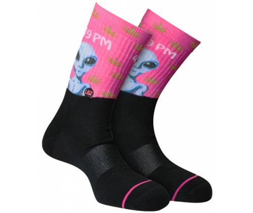 Κάλτσες Μακριές LGZ Crew (38-41) - Μαύρο/Ροζ Alien Time - Τιμή: 4,60€