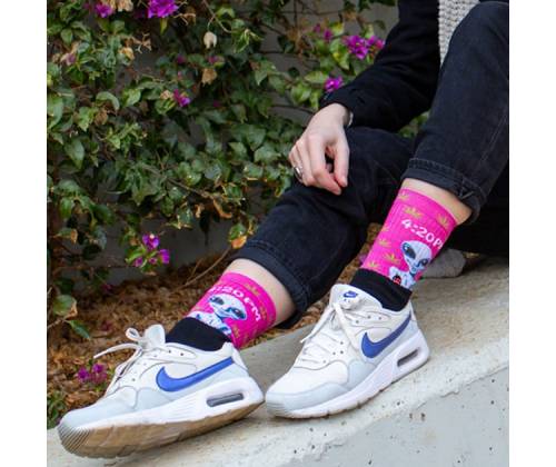 Κάλτσες Μακριές LGZ Crew (38-41) - Μαύρο/Ροζ Alien Time - Τιμή: 4,60€