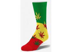 Κάλτσες Μακριές Cannabis Leaf (40-45) - Rasta Leaves