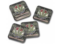 Σουβέρ Χάρτινο Τετράγωνο Holland Leaf 90x90mm - 4 τεμ.