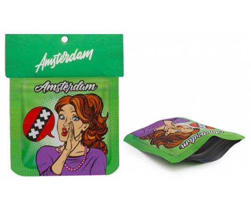 Σακουλάκι Ασφαλείας Zip - Amsterdam XXX (85x55mm) - Τιμή: 1,40€