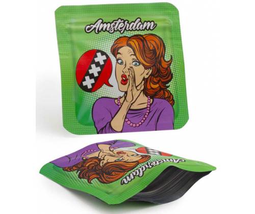 Σακουλάκι Ασφαλείας Zip - Amsterdam XXX (85x55mm) - Τιμή: 1,40€