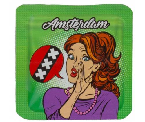 Σακουλάκι Ασφαλείας Zip - Amsterdam XXX (85x55mm) - Τιμή: 1,40€