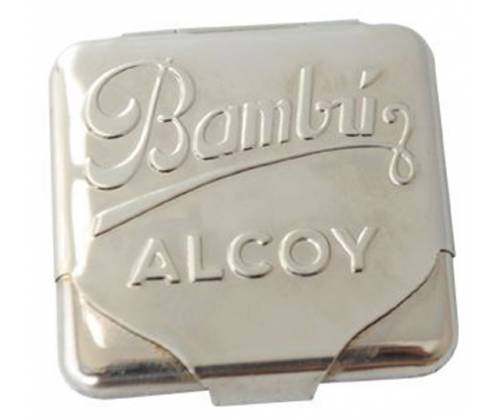 Alcoy Metal Tin Θήκη για Χαρτάκια Τετράγωνα - Tin Bambu Silver - Τιμή: 1,80€