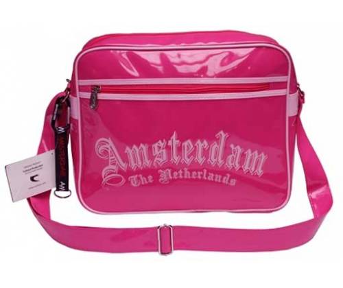 Τσάντα Retro Amsterdam Μεγάλη - Ροζ - Τιμή: 12,90€