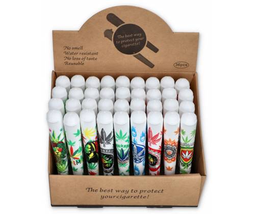 Plastic Storage Cylinder White RastaMan - 12cm -  Price: 0,85€