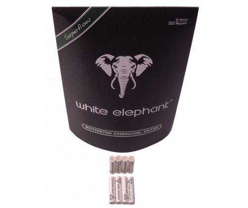 Elephant Active Charcoal Φιλτράκια για Πίπα καπνού 9mm - XXL Pack 250 τεμ. - Τιμή: 26,50€