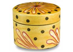 Ξύλινο Κουτί Αποθήκευσης Cycle με Καπάκι Σχέδιο Yellow Flower - 5cm