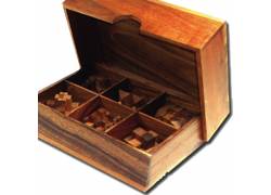 Ξύλινος Κατασκευαστικός Γρίφος Κασετίνα Δώρου 6 Γρίφων (Wooden Gift Box)