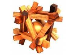 Ξύλινος Κατασκευαστικός Γρίφος Εγκλωβισμένη Σφαίρα (Aj Puzzle)