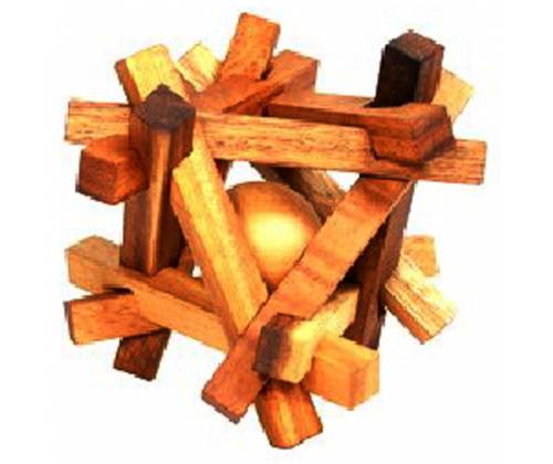 Wooden Construction Puzzle Trapped Sphere (Aj Puzzle) -  Price: 16,00€