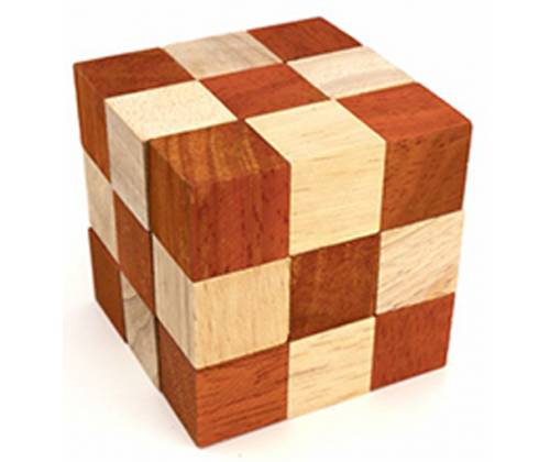 Wooden Construction Logic Puzzle Snake Cube Orange -  Price: 10,00€