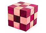 Wooden Construction Logic Puzzle Snake Cube Red