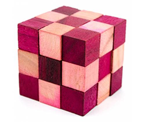 Ξύλινος Κατασκευαστικός Γρίφος Λογικής Snake Cube Red - Τιμή: 10,00€
