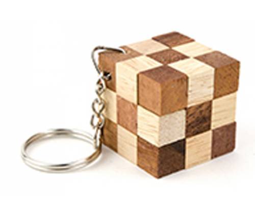 Ξύλινος Κατασκευαστικός Γρίφος Λογικής Snake Cube Key Mini - Τιμή: 4,00€