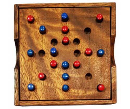 Wooden Board Game Nine Men Morris Large -  Price: 15,00€