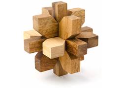 Ξύλινος Κατασκευαστικός Γρίφος Λογικής Flower