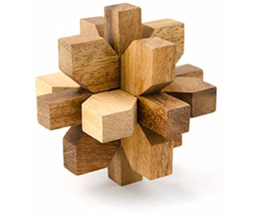 Ξύλινος Κατασκευαστικός Γρίφος Λογικής Flower - Τιμή: 13,00€