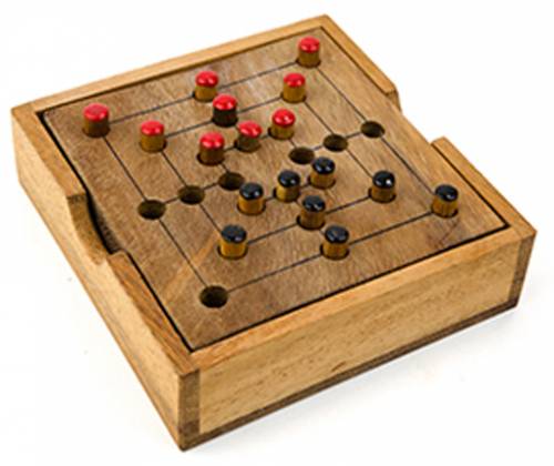 Ξύλινο Επιτραπέζιο Παιχνίδι Nine Men Morris Small - Τιμή: 12,00€