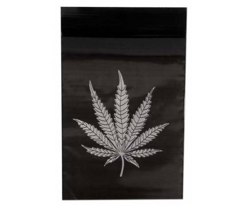 Σακουλάκι Ασφαλείας Zip - Black Leaf (60x80mm) - Τιμή: 0,30€