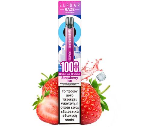 Elf Bar Raze 1000 Puffs 2ml 20mg - Strawberry Ice - Price: 7,50€