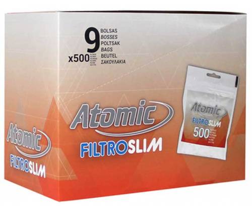 Atomic Φιλτράκια Σακουλάκι - 6mm Slim 500 - 9τεμ. - Τιμή: 10,80€